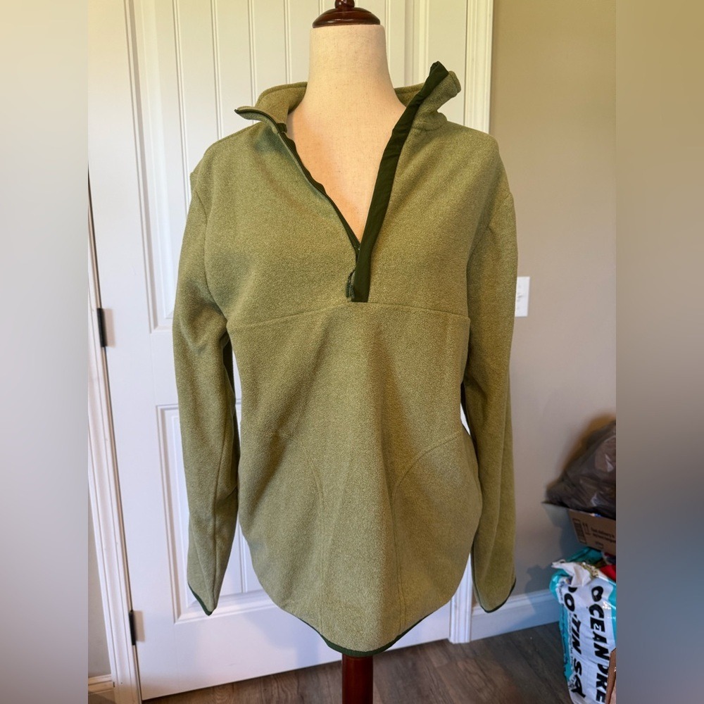 Goodfellow Co Quarter Zip Fleece Pullover Green Mens Size S